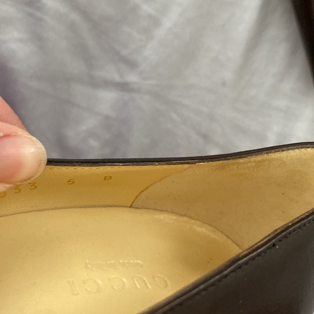 Gucci Dark Brown Pointed Toe Leather Heels - Picture 3 of 5